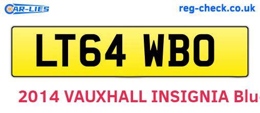 LT64WBO are the vehicle registration plates.