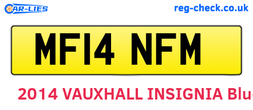 MF14NFM are the vehicle registration plates.