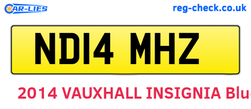 ND14MHZ are the vehicle registration plates.