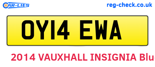 OY14EWA are the vehicle registration plates.