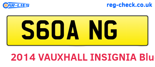 S60ANG are the vehicle registration plates.