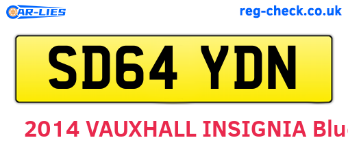 SD64YDN are the vehicle registration plates.