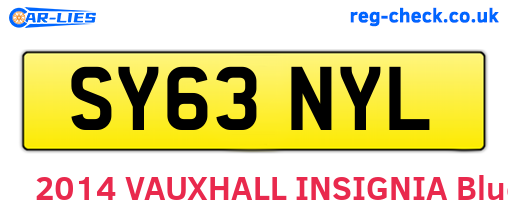 SY63NYL are the vehicle registration plates.