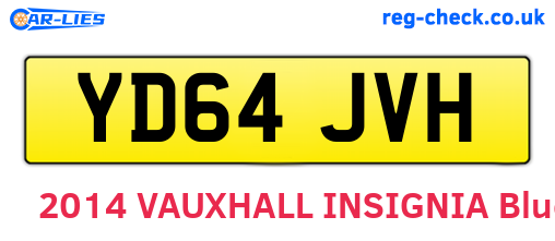 YD64JVH are the vehicle registration plates.