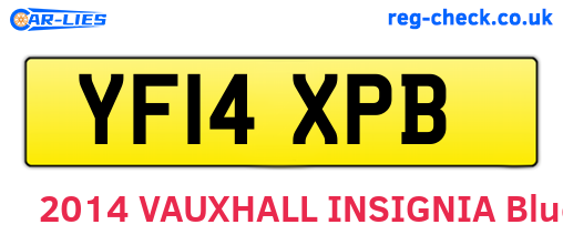 YF14XPB are the vehicle registration plates.