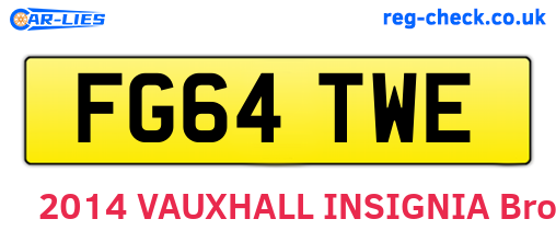 FG64TWE are the vehicle registration plates.