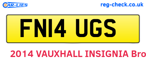 FN14UGS are the vehicle registration plates.