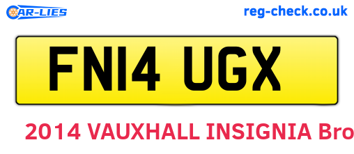 FN14UGX are the vehicle registration plates.