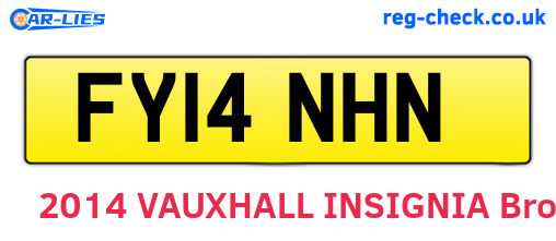 FY14NHN are the vehicle registration plates.