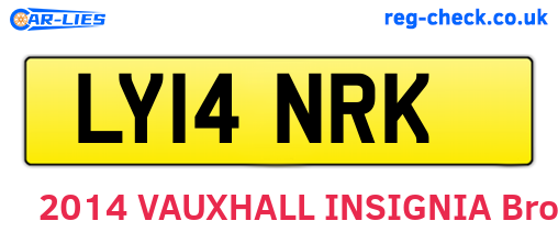 LY14NRK are the vehicle registration plates.