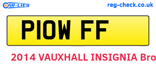 P10WFF are the vehicle registration plates.