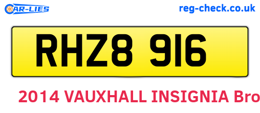 RHZ8916 are the vehicle registration plates.