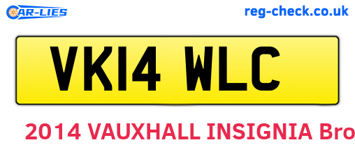 VK14WLC are the vehicle registration plates.