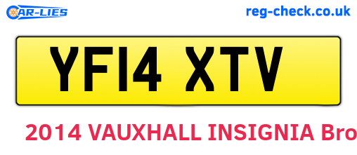 YF14XTV are the vehicle registration plates.