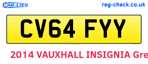 CV64FYY are the vehicle registration plates.
