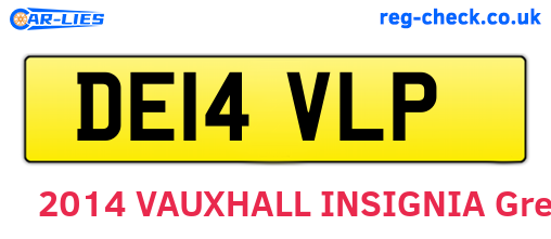 DE14VLP are the vehicle registration plates.