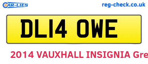DL14OWE are the vehicle registration plates.