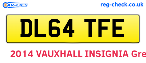 DL64TFE are the vehicle registration plates.
