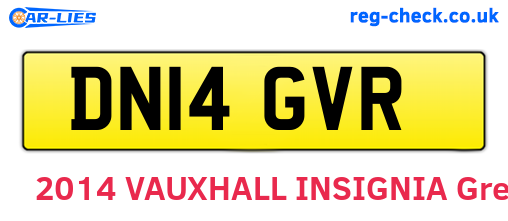 DN14GVR are the vehicle registration plates.