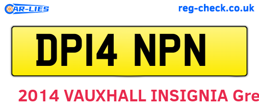 DP14NPN are the vehicle registration plates.