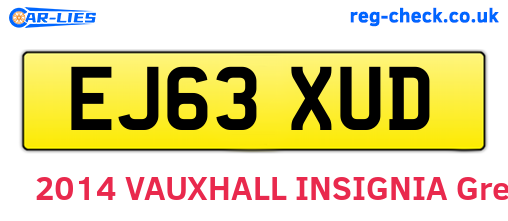 EJ63XUD are the vehicle registration plates.