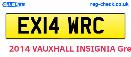 EX14WRC are the vehicle registration plates.