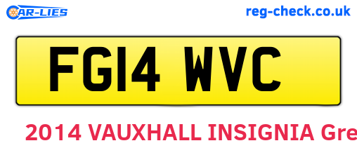 FG14WVC are the vehicle registration plates.