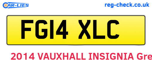 FG14XLC are the vehicle registration plates.