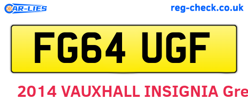 FG64UGF are the vehicle registration plates.