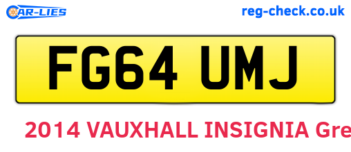 FG64UMJ are the vehicle registration plates.