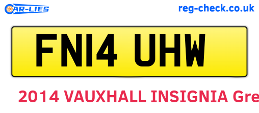FN14UHW are the vehicle registration plates.