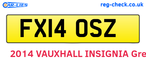 FX14OSZ are the vehicle registration plates.