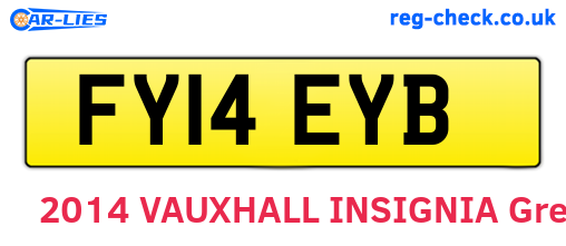 FY14EYB are the vehicle registration plates.