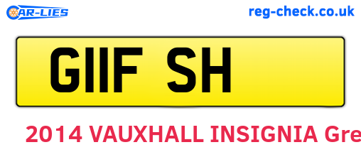 G11FSH are the vehicle registration plates.