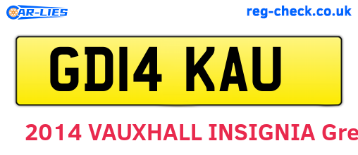 GD14KAU are the vehicle registration plates.