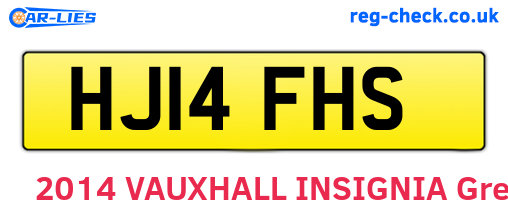 HJ14FHS are the vehicle registration plates.