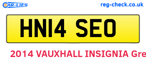 HN14SEO are the vehicle registration plates.