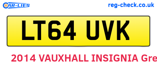 LT64UVK are the vehicle registration plates.