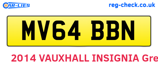 MV64BBN are the vehicle registration plates.