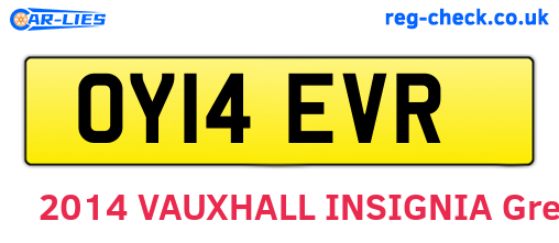OY14EVR are the vehicle registration plates.