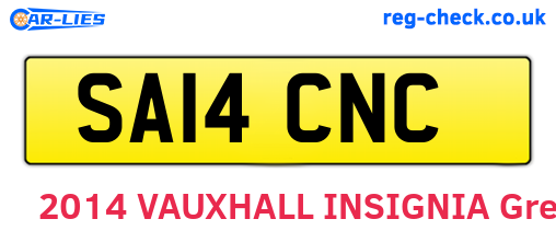 SA14CNC are the vehicle registration plates.