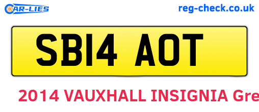 SB14AOT are the vehicle registration plates.