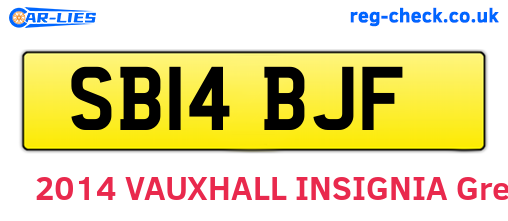 SB14BJF are the vehicle registration plates.