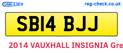 SB14BJJ are the vehicle registration plates.