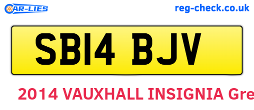 SB14BJV are the vehicle registration plates.