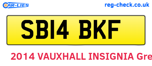 SB14BKF are the vehicle registration plates.