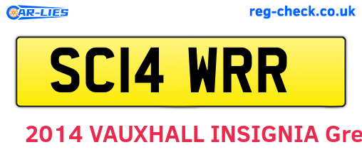 SC14WRR are the vehicle registration plates.