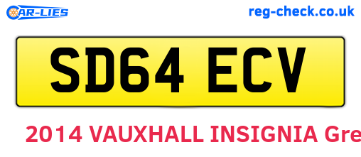 SD64ECV are the vehicle registration plates.