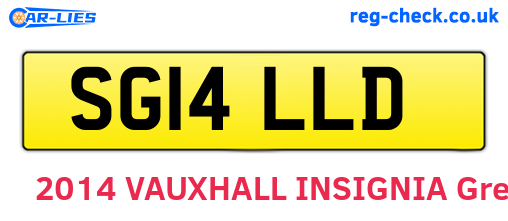 SG14LLD are the vehicle registration plates.