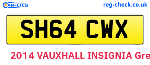 SH64CWX are the vehicle registration plates.